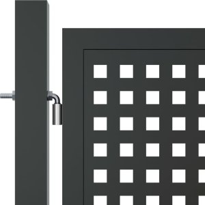 vidaXL Brama ogrodowa, antracytowa, 300x125 cm, stal 4