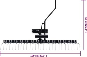 vidaXL Wertykulator do kosiarki samojezdnej, 109 cm 8