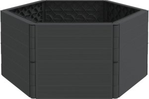 vidaXL Donica ogrodowa, antracytowa, PP 3