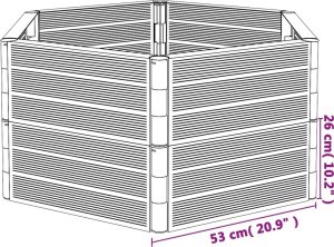 vidaXL Donica ogrodowa, antracytowa, PP 5