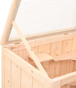 vidaXL Klatka dla chomika, 55x40x80 cm, lite drewno jodłowe 8