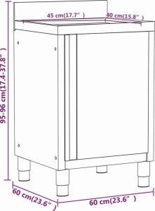 vidaXL Szafki gastronomiczne, 2 szt., stal nierdzewna 8