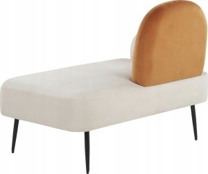 Beliani Szezlong welurowy lewostronny biały ARCEY 5