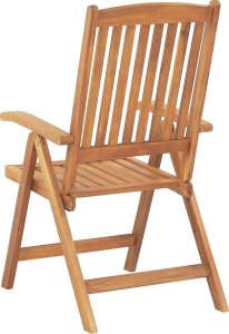 Beliani Zestaw mebli balkonowych drewno akacjowe z poduszkami czerwonymi JAVA 5