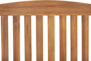 Beliani Zestaw mebli balkonowych drewno akacjowe z poduszkami czerwonymi JAVA 8