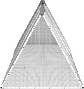 vidaXL Klatka dla królików, szara 302,5x80,5x71 cm, galwanizowana stal 4