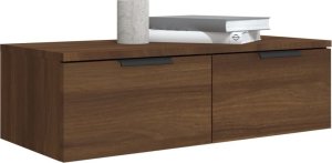 vidaXL Szafki wiszące, 2 szt., brązowy dąb, 68x30x20 cm 4