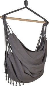 Beliani Fotel wiszący huśtawka bawełniany szary BONEA 5