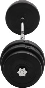 vidaXL Sztanga z gryfem łamanym i talerzami, 90 kg 4