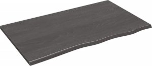 vidaXL Blat do łazienki, ciemnoszary, 100x60x2 cm, lite drewno 2