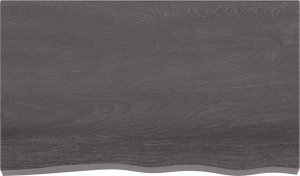 vidaXL Blat do łazienki, ciemnoszary, 100x60x2 cm, lite drewno 3