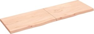 vidaXL Blat stołu, 200x60x6 cm, surowe drewno dębowe 2