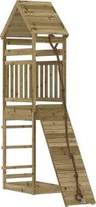 vidaXL Domek ze ścianką wspinaczkową dla dzieci, impregnowana sosna 2