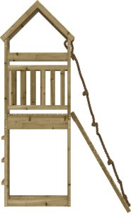 vidaXL Domek ze ścianką wspinaczkową dla dzieci, impregnowana sosna 7