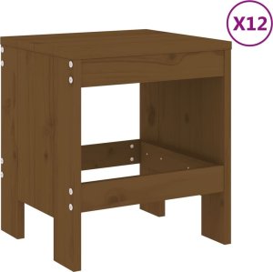 vidaXL 13-cz. zestaw mebli ogrodowych, miodowy brąz, drewno sosnowe 3