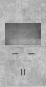 vidaXL Wysoka szafka, szarość betonu 8