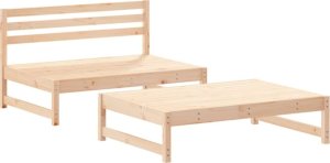 vidaXL 2-cz. zestaw wypoczynkowy do ogrodu, z poduszkami, lite drewno 3