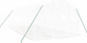 vidaXL Szklarnia ze stalową ramą, biała, 18 m, 6x3x2 m 3