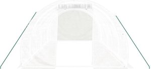 vidaXL Szklarnia ze stalową ramą, biała, 18 m, 6x3x2 m 4