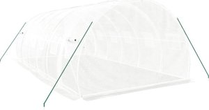 vidaXL Szklarnia ze stalową ramą, biała, 18 m, 6x3x2 m 6