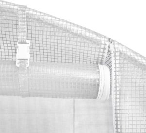 vidaXL Szklarnia ze stalową ramą, biała, 18 m, 6x3x2 m 8