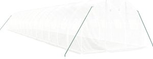 vidaXL Szklarnia ze stalową ramą, biała, 48 m, 16x3x2 m 3