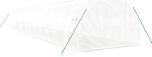 vidaXL Szklarnia ze stalową ramą, biała, 48 m, 16x3x2 m 6