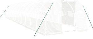 vidaXL Szklarnia ze stalową ramą, biała, 36 m, 12x3x2 m 2