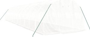 vidaXL Szklarnia ze stalową ramą, biała, 36 m, 12x3x2 m 3