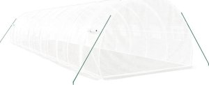 vidaXL Szklarnia ze stalową ramą, biała, 36 m, 12x3x2 m 6