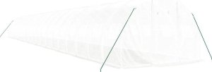 vidaXL Szklarnia ze stalową ramą, biała, 60 m, 20x3x2 m 3