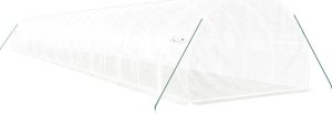 vidaXL Szklarnia ze stalową ramą, biała, 60 m, 20x3x2 m 6