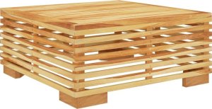 vidaXL Podnóżek ogrodowy z ciemnoszarą poduszką, drewno tekowe 6