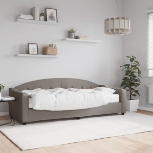 vidaXL Sofa z materacem do spania, kolor taupe, 80x200 cm, tkanina Lumarko! 1