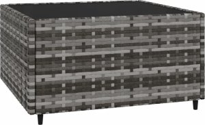 vidaXL 3-cz. zestaw wypoczynkowy do ogrodu, poduszki, szary rattan PE 7