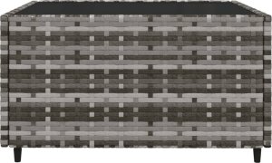 vidaXL 3-cz. zestaw wypoczynkowy do ogrodu, poduszki, szary rattan PE 8