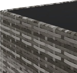 vidaXL 3-cz. zestaw wypoczynkowy do ogrodu, poduszki, szary rattan PE 9