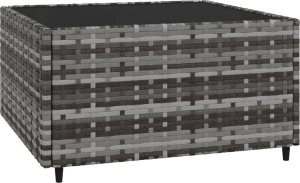 vidaXL 4-cz. zestaw wypoczynkowy do ogrodu, poduszki, szary rattan PE 8