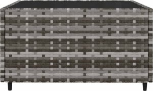 vidaXL 4-cz. zestaw wypoczynkowy do ogrodu, poduszki, szary rattan PE 9