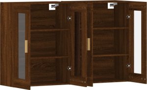 vidaXL Wiszące szafki, 2 szt., brązowy dąb, materiał drewnopochodny 5