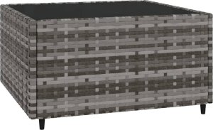 vidaXL 4-cz. zestaw wypoczynkowy do ogrodu, poduszki, szary rattan PE 8