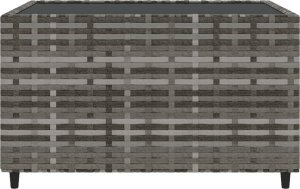 vidaXL 4-cz. zestaw wypoczynkowy do ogrodu, poduszki, szary rattan PE 9