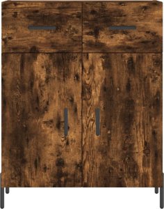 vidaXL Witrynka przydymiony dąb 69,5x34x180 cm materiał drewnopochodny 8