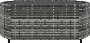 vidaXL 3-cz. zestaw wypoczynkowy do ogrodu, poduszki, szary rattan PE 8