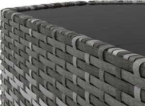 vidaXL 3-cz. zestaw wypoczynkowy do ogrodu, poduszki, szary rattan PE 9