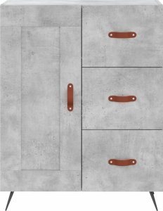 vidaXL Witrynka szarość betonu 69,5x34x180 cm 8