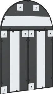 vidaXL Lustro ścienne, czarne, 60x90 cm, zakończone łukiem, żelazo 5