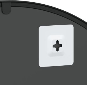 vidaXL Lustro ścienne, czarne, 60x90 cm, zakończone łukiem, żelazo 6