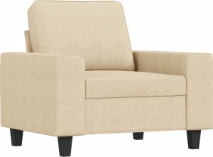 vidaXL 3-częściowy komplet wypoczynkowy, kremowy, obity tkaniną 3