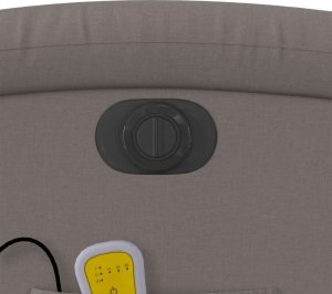 vidaXL Rozkładany fotel masujący, elektryczny, kolor taupe, tkanina 11